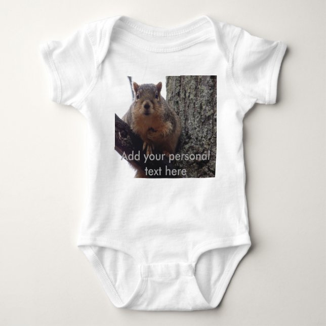 Baby squirrl is looking at you bodysuit (Front)