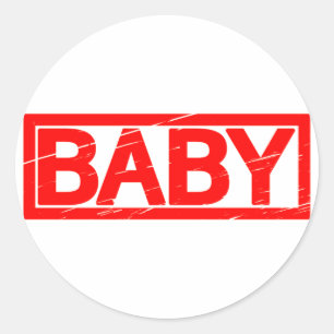 Baby Stamp Classic Round Sticker