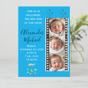 Baby Star Birth Announcement Invitation