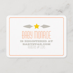 BABY STAR REGISTRY CARD-BABY SHOWER INVITATION