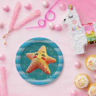 Baby Starfish Paper Plate