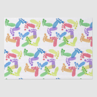 Baby Steps, Baby Feet, Baby Footprints in Colours Tissue Paper