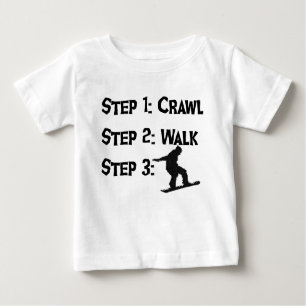 Baby Steps Snowboarding t-shirt
