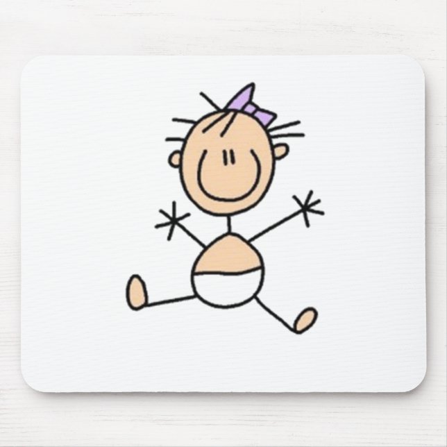 Baby Stick Figure Mouse Pad (Front)