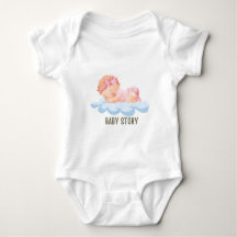 Baby Story baby sleep clouds Baby girl body suits