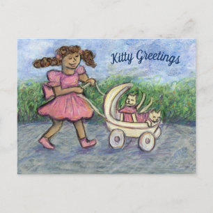 Baby stroller Cat Lover Greeting Custom Postcards