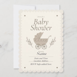 Baby Stroller Customisable Invitation