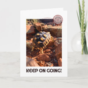 Baby Sulcata hiking in Sedona Red Rocks Arizona Card