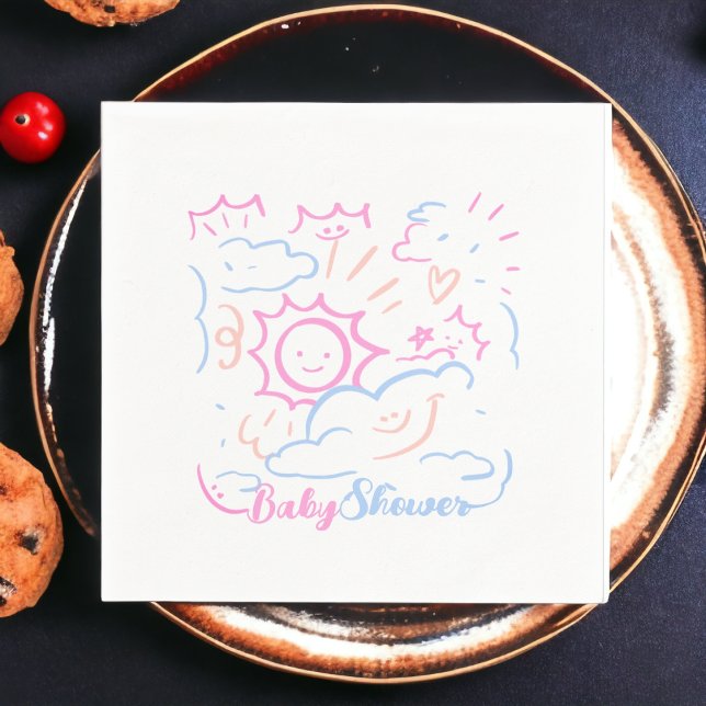 Baby Sun Napkin (baby shower theme party use and throw napkin,party decoration dinner table decor,event custom napkin)