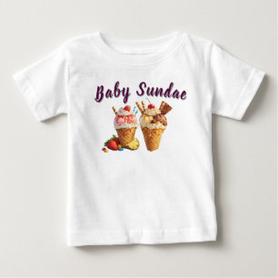  Baby Sundae Personalised Ice Cream T-Shirt   Cute