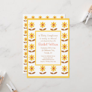 Baby Sunflower ready to Bloom Shower Invitation