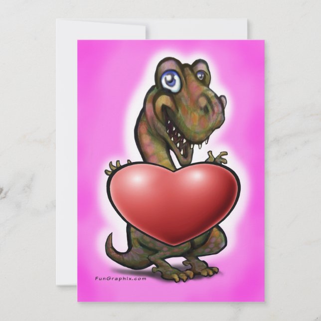 Baby T-Rex Heart Card (Front)