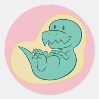 Baby T-Rex Stickers (Pink)