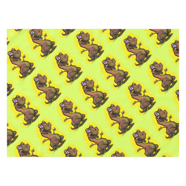 Baby T-Rex Tablecloth (Front (Horizontal))
