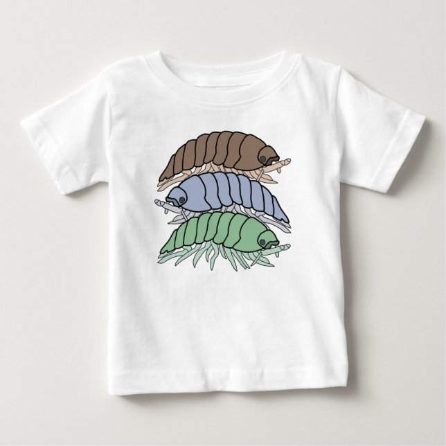 Baby T-Shirt - 3 Pill Bugs (white) (Front)