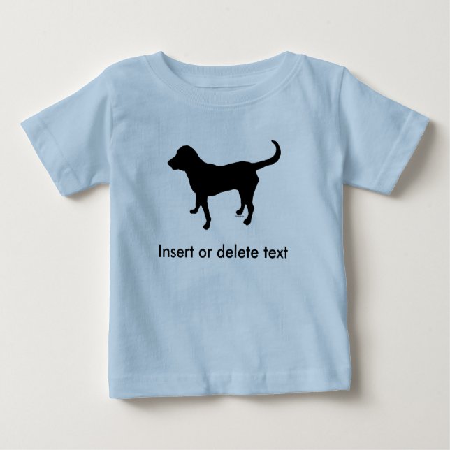 Baby t-shirt black lab silhouette (Front)