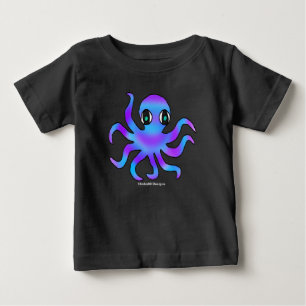 Baby T-Shirt -Blue Violet Octopus (vivid)