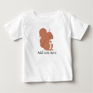 Baby t-shirt, Cute Squirrel, add custom text Baby T-Shirt