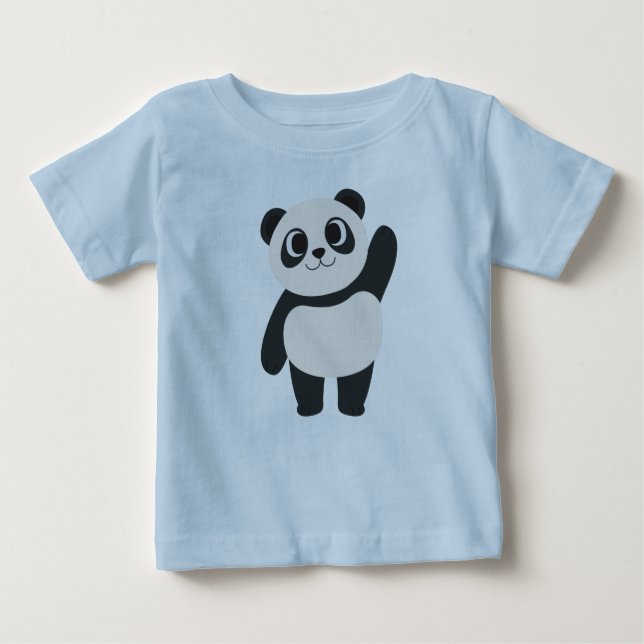 Baby t-shirt design with cute panda image  (Front)