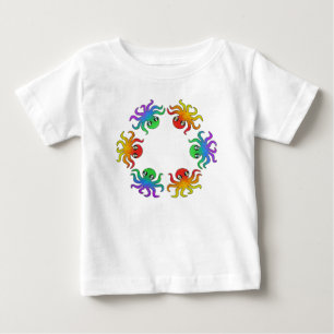 Baby T-Shirt - Gradient Octopus (white)