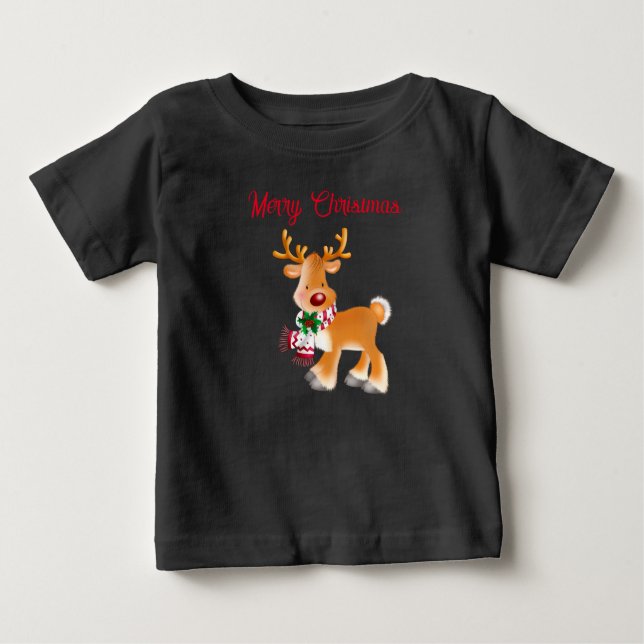 Baby T-Shirt Holiday Rudolph (Front)