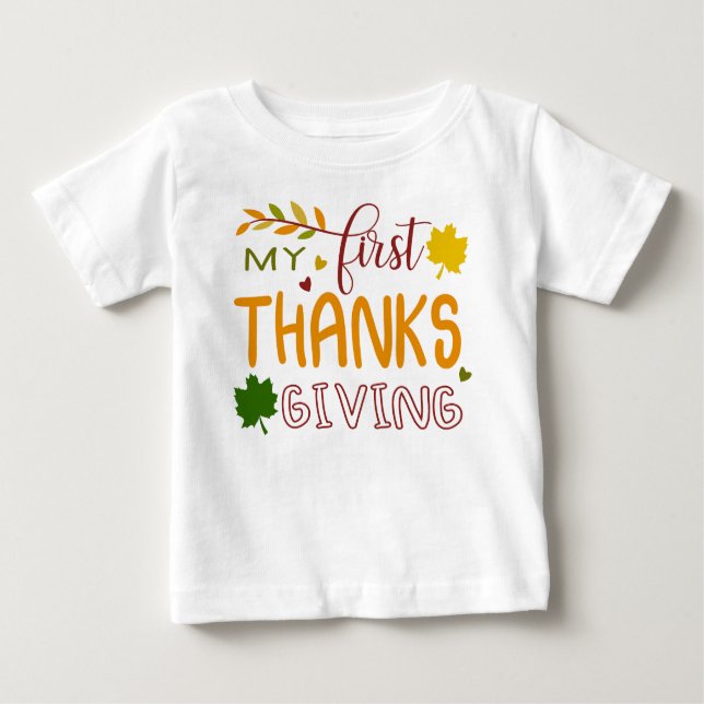 Baby t-shirt My First Thanksgiving (Front)