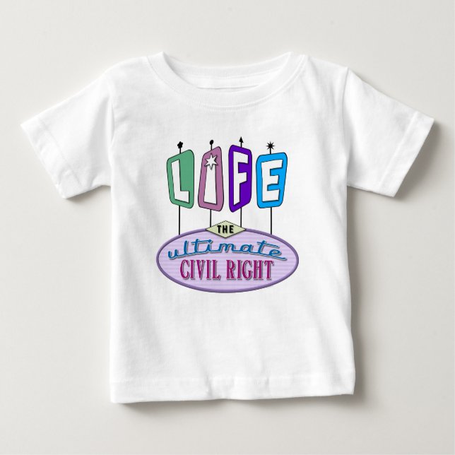 Baby t-shirt or one-piece. (Front)