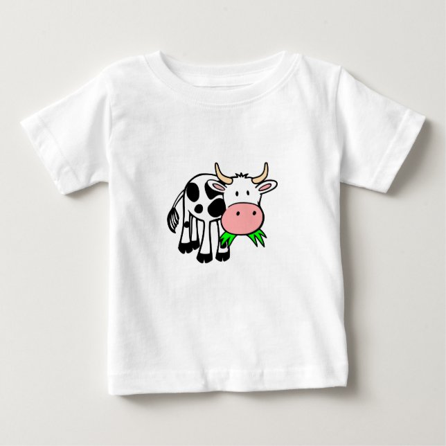 Baby T-shirt white "cow motive" (Front)