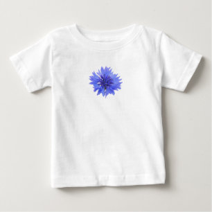 Baby T-shirt with blue cornflower