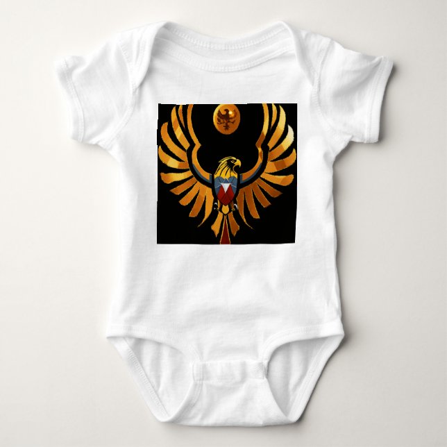 "Baby T-Shirt with Crystal Eagle Design  Baby Bodysuit (Front)