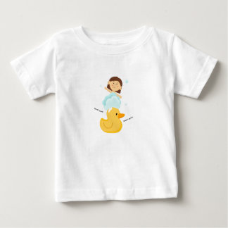 Baby T-Shirt with duck and girl