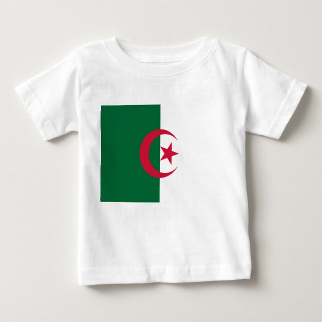 Baby T-Shirt with Flag of Algeria (Front)
