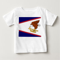 Baby T-Shirt with Flag of American Samoa