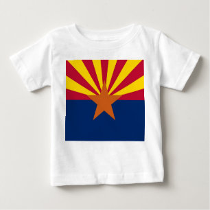 Baby T-Shirt with Flag of Arizona, U.S.A.