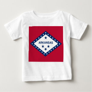 Baby T-Shirt with Flag of Arkansas