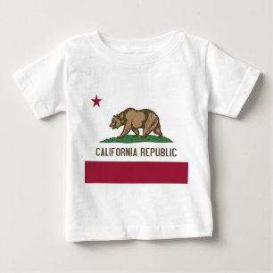 Baby T-Shirt with Flag of California,U.S.A.