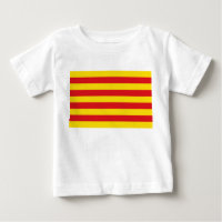 Baby T-Shirt with Flag of Catalonia