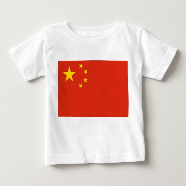 Baby T-Shirt with Flag of China (Front)