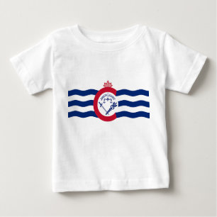 Baby T-Shirt with Flag of Cincinnati City, U.S.A.