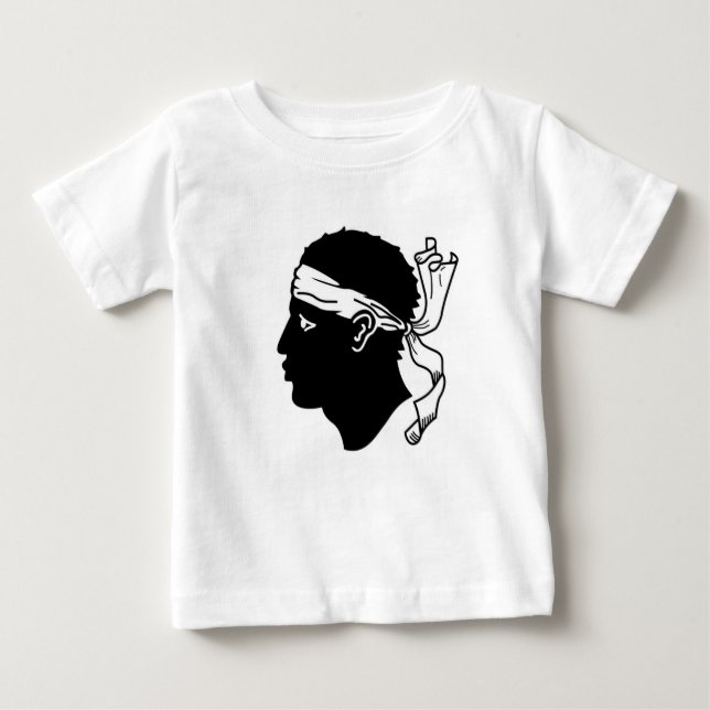 Baby T-Shirt with Flag of Corsica (Front)