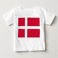 Baby T-Shirt with Flag of Denmark