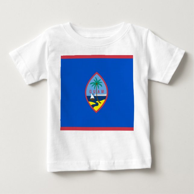 Baby T Shirt with Flag of Guam, U.S.A. (Front)
