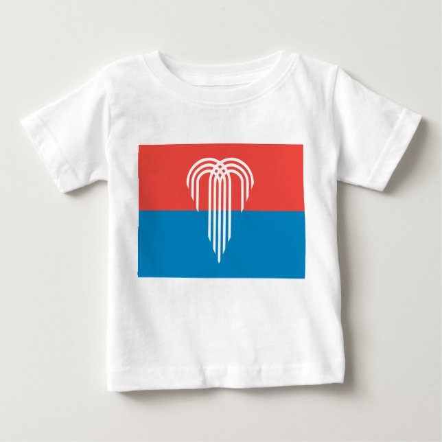 Baby T-Shirt with Flag of Kansas City (Front)