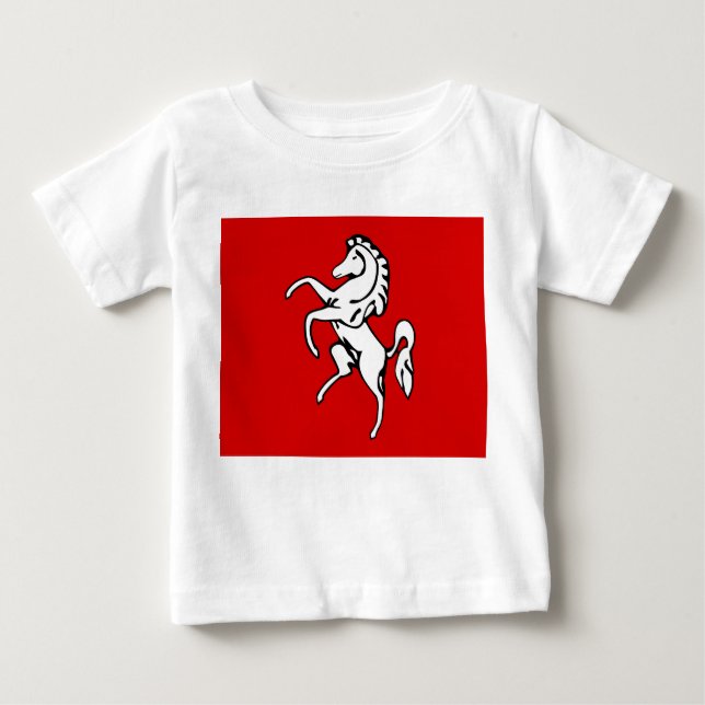 Baby T-Shirt with Flag of Kent, England (Front)