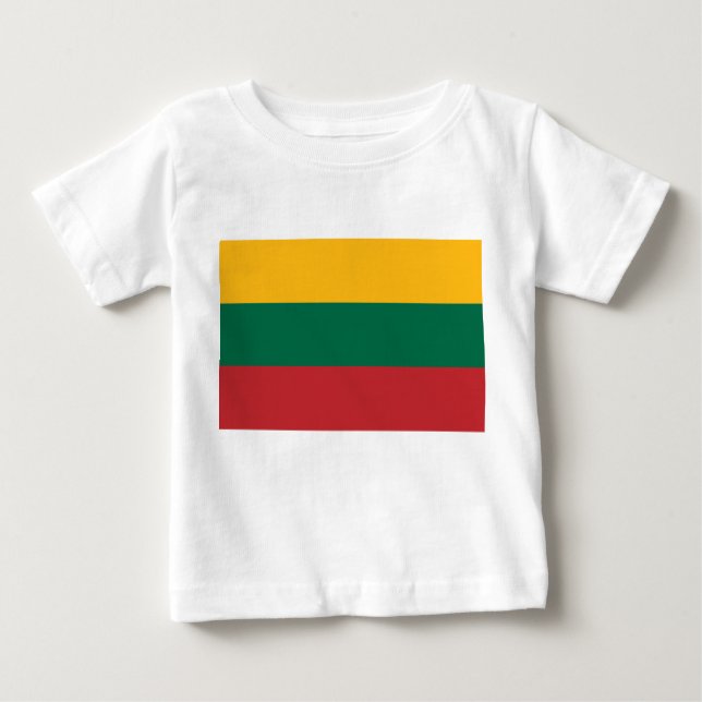 Baby T-Shirt with Flag of Lithuania (Front)