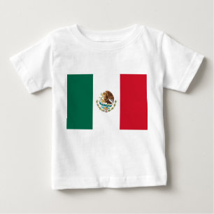 Baby T-Shirt with Flag of Mexico