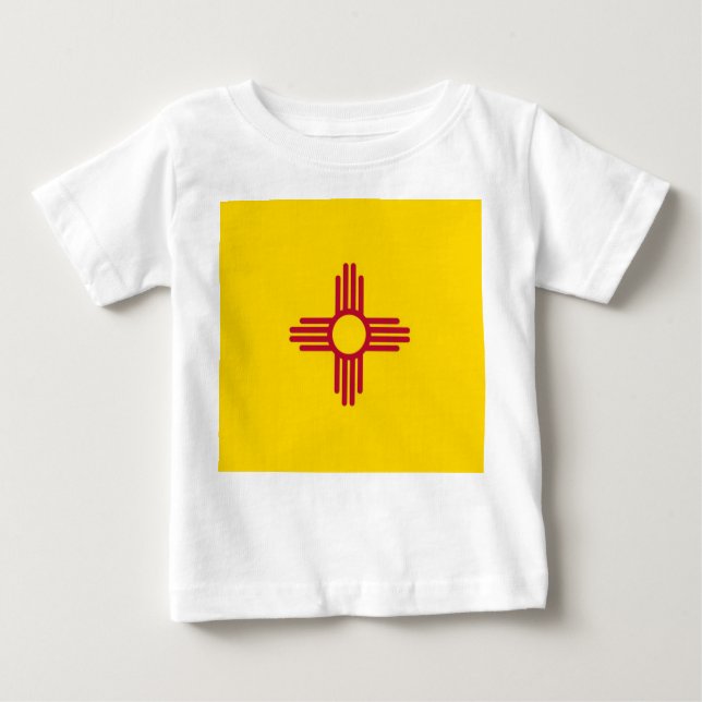 Baby T Shirt with Flag of New Mexico (Front)