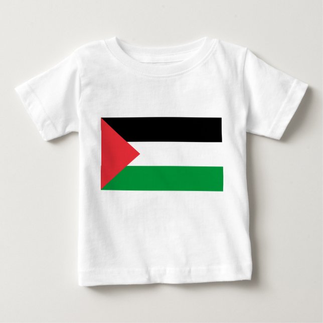 Baby T-Shirt with Flag of Palestine (Front)