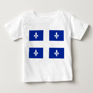 Baby T-Shirt with Flag of Quebec