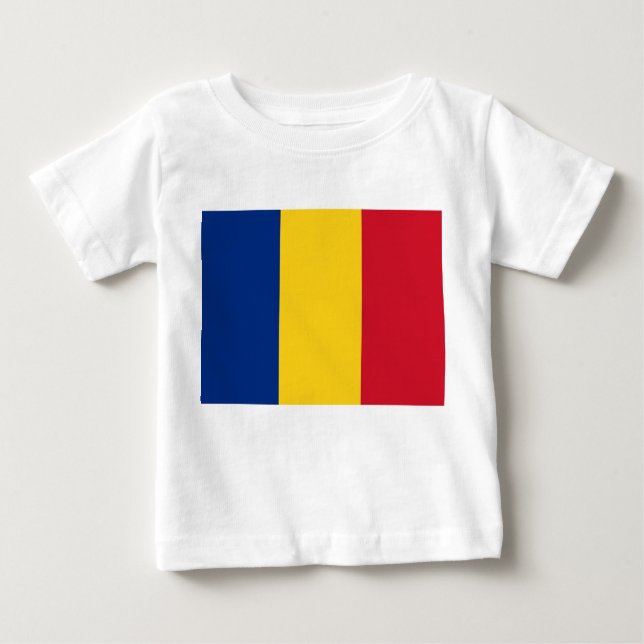 Baby T-Shirt with Flag of Romania (Front)